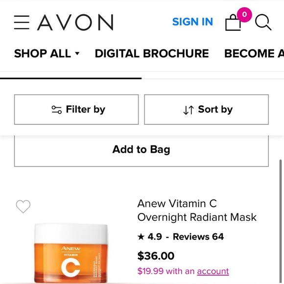 🍊 QTY 2 RADIANT MASK Overnight Full Size Avon Anew Antioxidant Boost Radiance - Picture 7 of 7